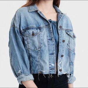 AE Raw Hem Denim Jacket